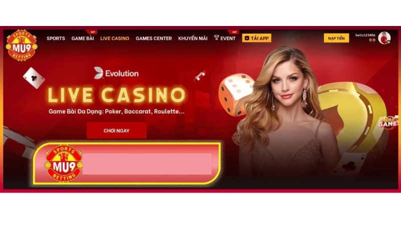 Giao diện đẹp mắt là ưu điểm tại Mu9 casino